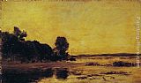 Charles-Francois Daubigny By the Sea painting